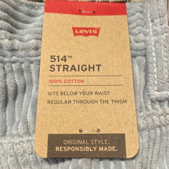 Levis men 514 straight light blue corduroy pants (2 sizes available) - Picture 5 of 6